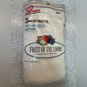 Vintage 1983 Fruit of the Loom Men’s Briefs Large 38–40 NOS Made in USA Sealed